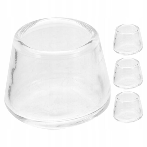 Mini transparente dekorative Glasvasen für Puppenhäuser 4 Stück