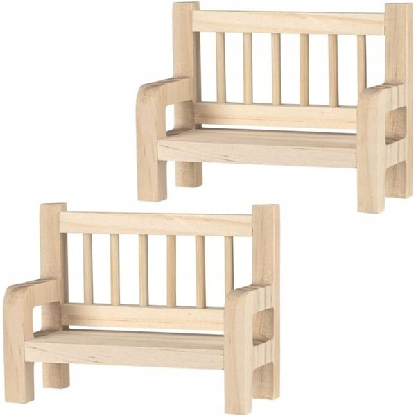 Miniaturbänke aus Naturholz 1:12 für Dioramen und Modellbau