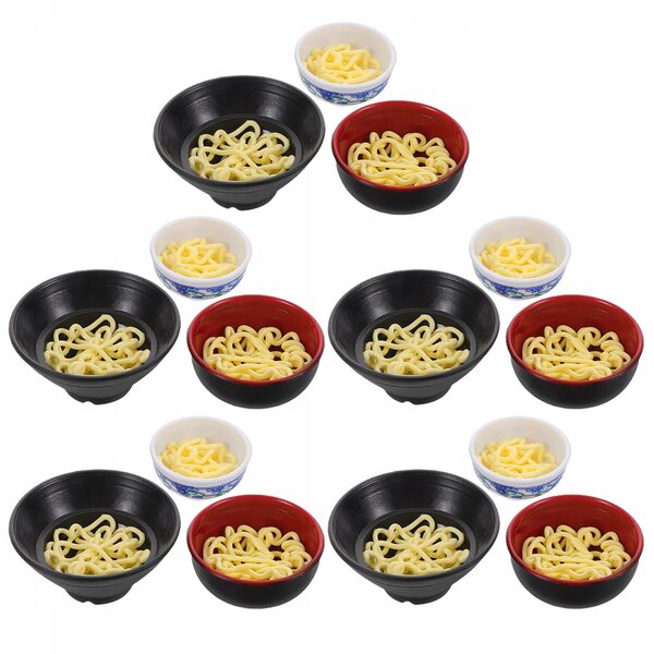 Комплект от 15 мини купички Ramen за куклени къщи с реалистични детайли