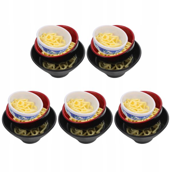 Set 15 Mini Ciotole Ramen per Casetta delle Bambole con Dettagli Realistici