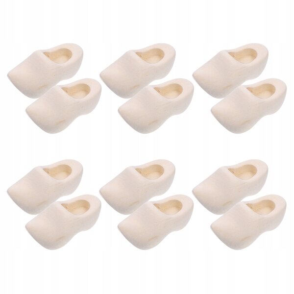 6 Paar Mini-Holländer-Holzschuhe für Puppenhäuser und kreative Dekoration