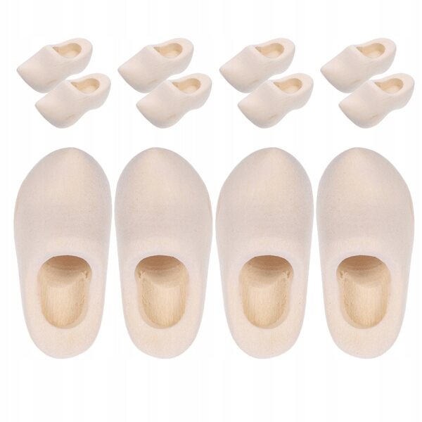 6 Paar Mini-Holländer-Holzschuhe für Puppenhäuser und kreative Dekoration