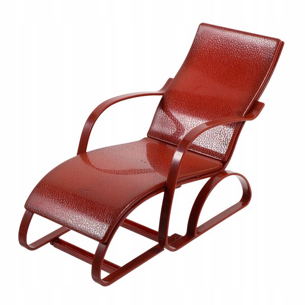Sedia da spiaggia per bambole, miniatura, 17x11x8 cm, plastica beige