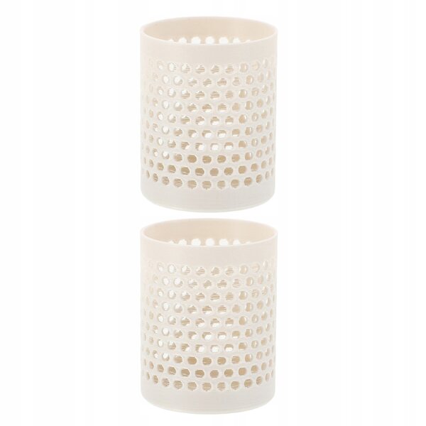 Set di 2 mini contenitori per rifiuti 1:12 in plastica bianca per casa delle bambole