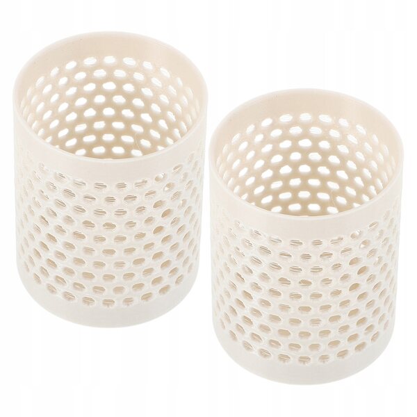 Set di 2 mini contenitori per rifiuti 1:12 in plastica bianca per casa delle bambole