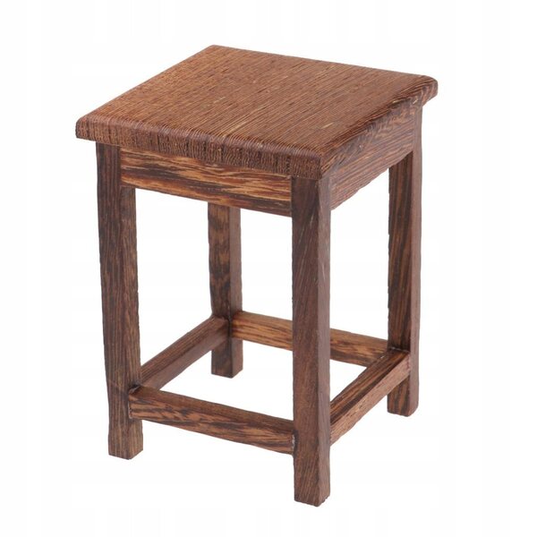 Tavolino da tè vintage Wenge + 2 poltrone in miniatura per una casa delle bambole 1/6