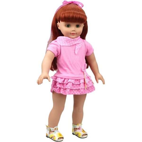 Abito Rosa Casual per Bambola Americana 18 pollici con Accessori Inclusi