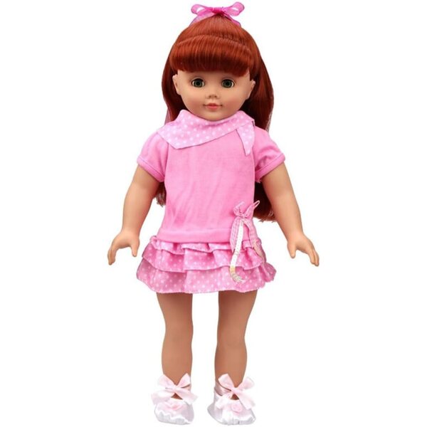 Abito Rosa Casual per Bambola Americana 18 pollici con Accessori Inclusi