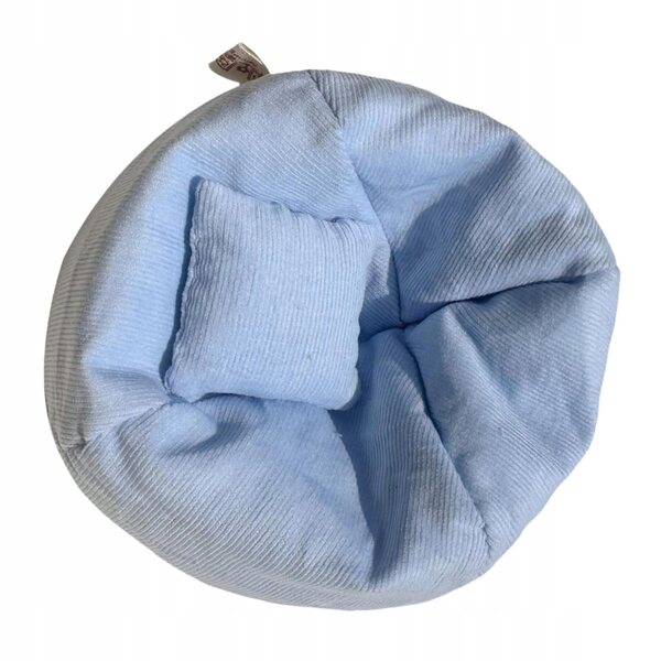 Miniatura divano con cuscino per casa delle bambole 17 cm colore azzurro chiaro