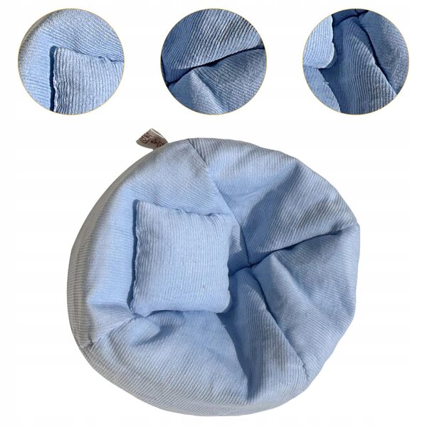 Miniatura divano con cuscino per casa delle bambole 17 cm colore azzurro chiaro