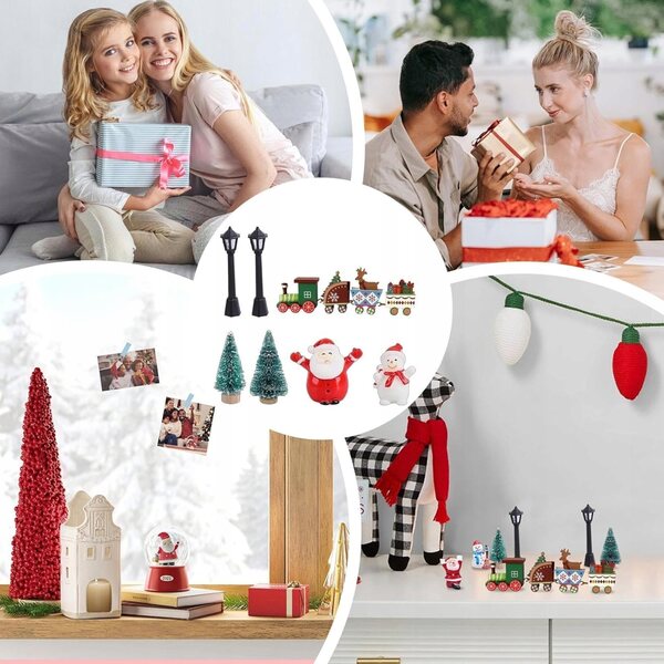 Decorazioni Natalizie per Casa delle Bambole 14 Pezzi Multicolore in Plastica