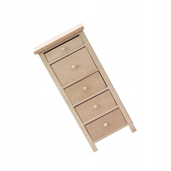 Holzminiatur: Elegante dekorative Kommode für das Puppenhaus
