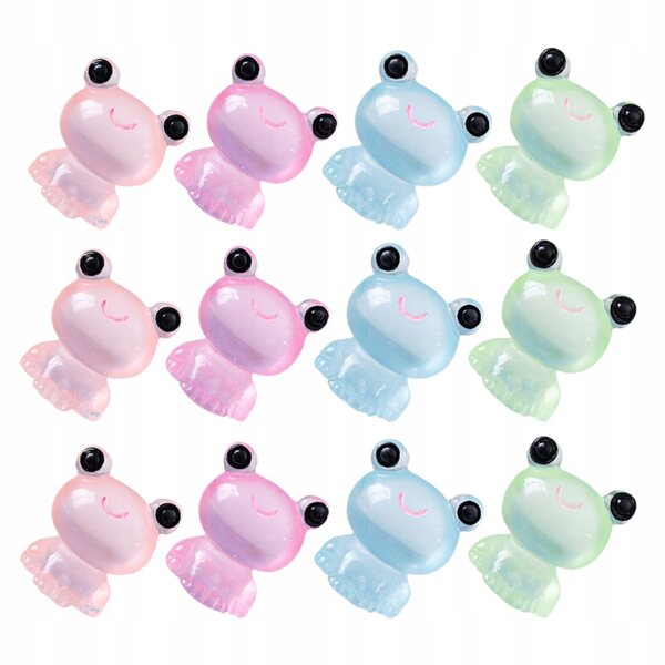 Set 20 Miniature Rane Luminescenti in Resina per Decorazione Giardino e Casa