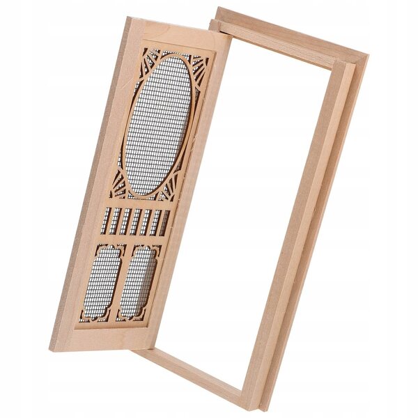 Miniature porte in legno per casa delle bambole, resistenti e realistici