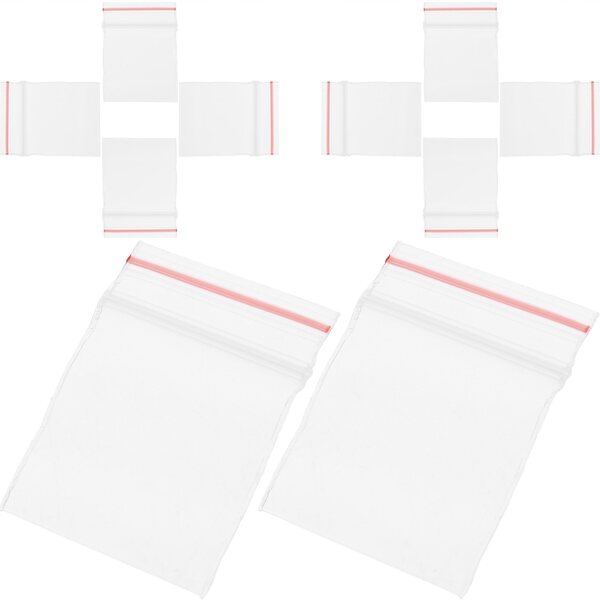 100 transparente Mini-PP-Beutel für Schmuck und kleine Gegenstände, 4 x 3 cm