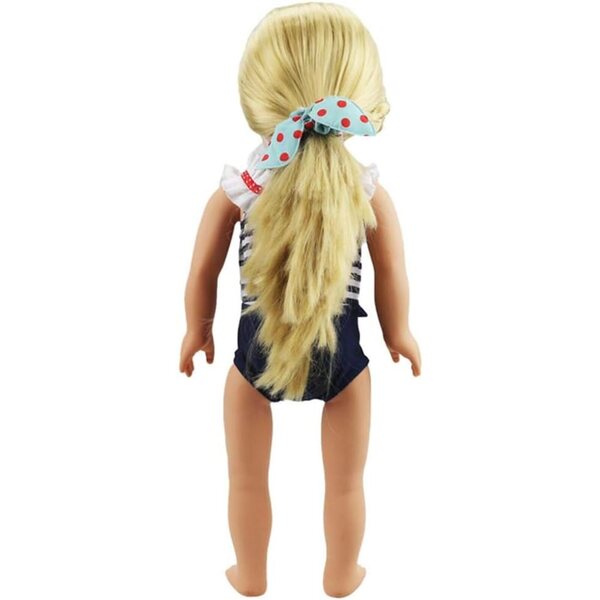 Gestreifter Overall für 46 cm große Puppen. Modekleidung für amerikanische Puppen