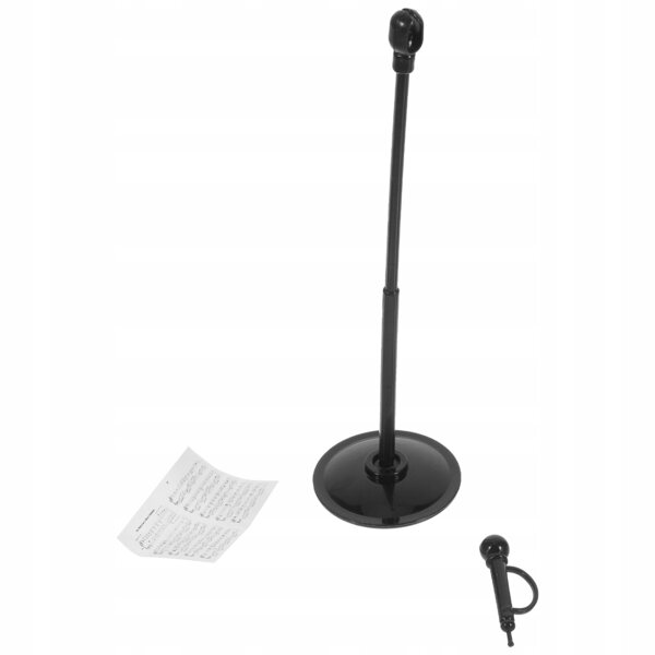 Mini Microfono Nero per Casa delle Bambole - Accessorio Decorativo e Fotografico