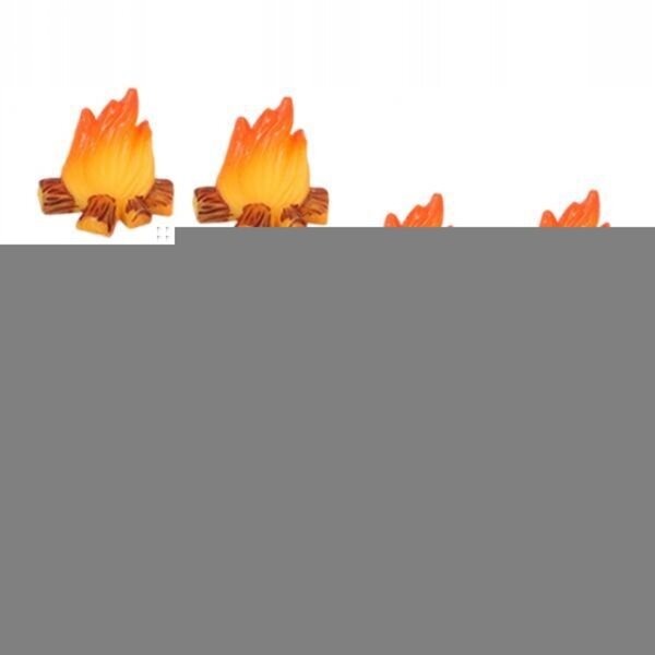 10 Stück dekorative Miniatur-Lagerfeuer aus Kunstharz für Puppenhäuser und Mikrolandschaften