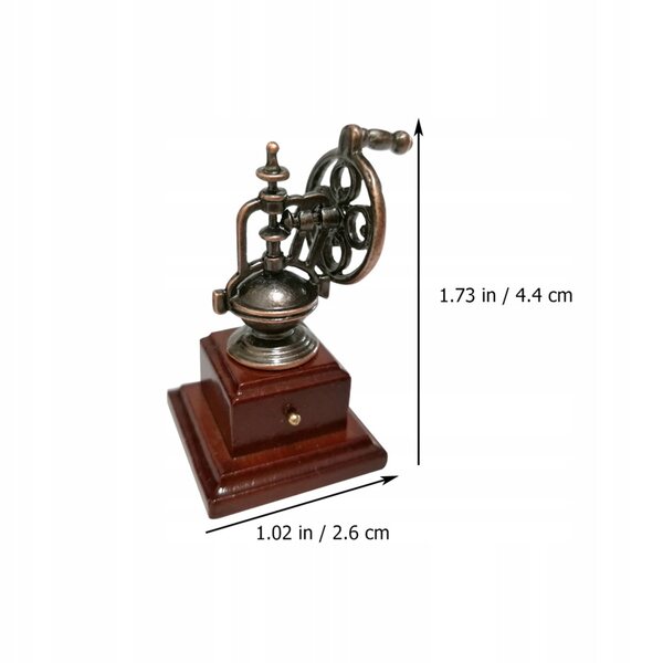 Mini macchina da caffè vintage per casa delle bambole, accessorio decorativo resistente