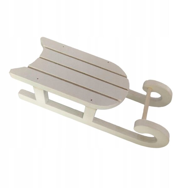Miniature in legno per casa delle bambole - piccole slitte bianche decorative
