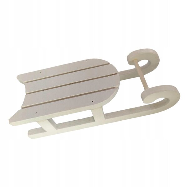 Miniature in legno per casa delle bambole - piccole slitte bianche decorative