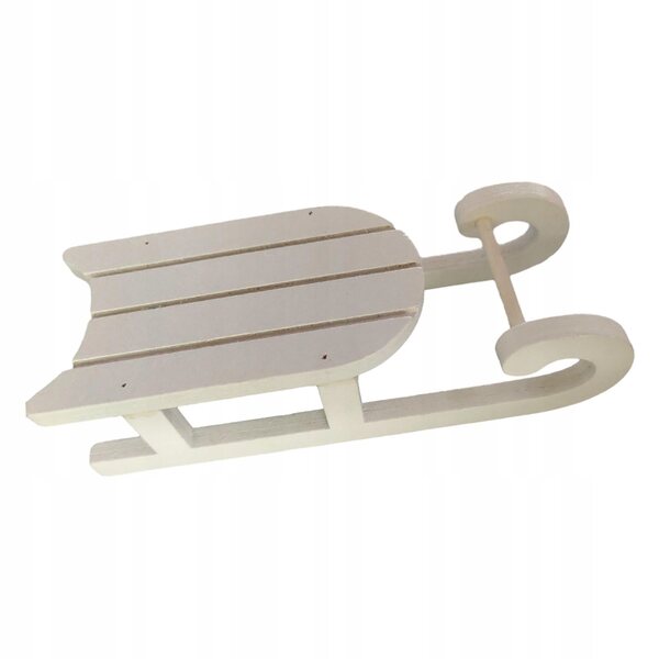 Miniature in legno per casa delle bambole - piccole slitte bianche decorative