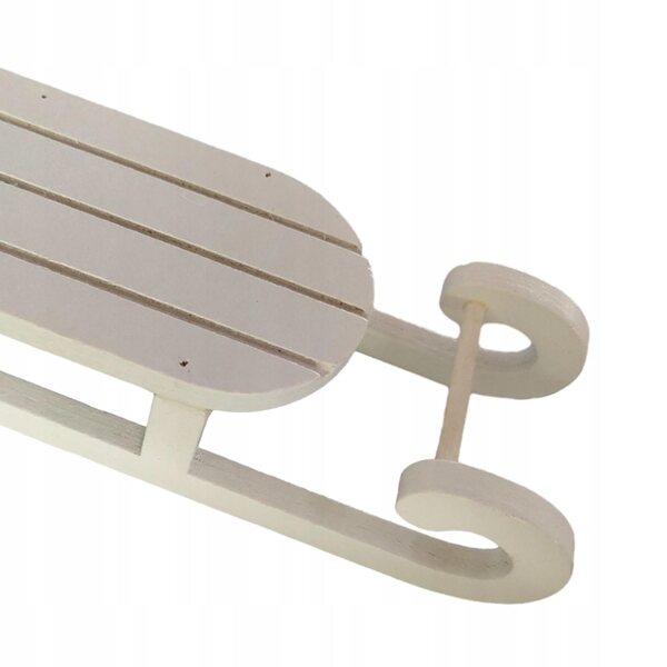 Miniature in legno per casa delle bambole - piccole slitte bianche decorative