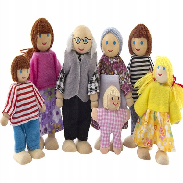 Miniatura in Legno Casa delle Bambole Camera da Letto Set Mobili per Bambini