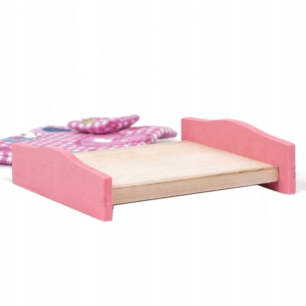 Miniatura in Legno Casa delle Bambole Camera da Letto Set Mobili per Bambini