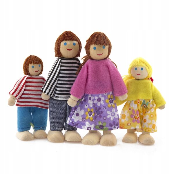 Miniatura in Legno Casa delle Bambole Camera da Letto Set Mobili per Bambini