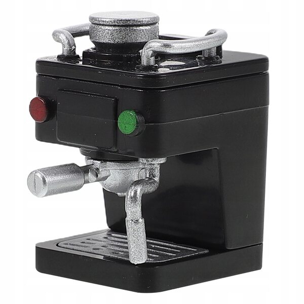 Detaillierter, mehrfarbiger Mini-Puppenhaus-Espresso aus Kunststoff