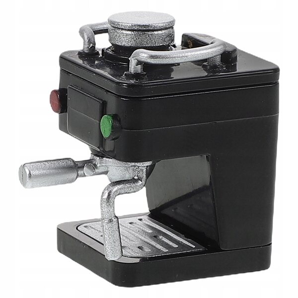 Detaillierter, mehrfarbiger Mini-Puppenhaus-Espresso aus Kunststoff