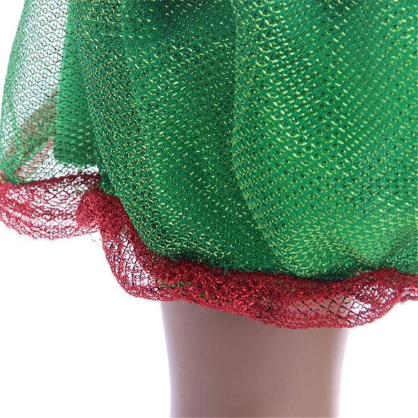 Abito Natalizio per Bambola 46 cm con Stampa Albero di Natale Costume Casual