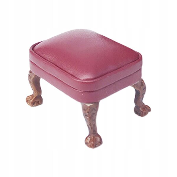 Miniatura sofa rosso in PU per casa delle bambole scala 1:12, divano singolo
