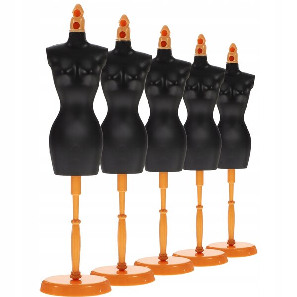 Set Manichini Plastici Neri per Bambole - Supporto Alta Qualità Sicuro per Bambini