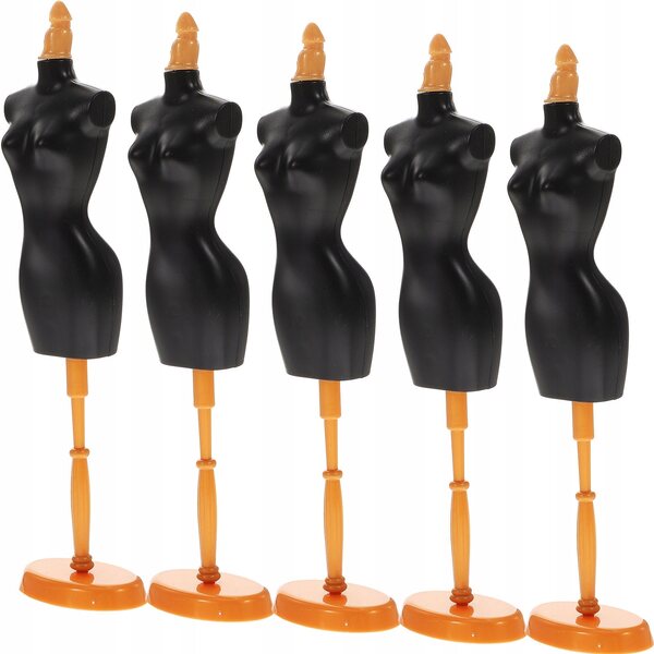Set Manichini Plastici Neri per Bambole - Supporto Alta Qualità Sicuro per Bambini