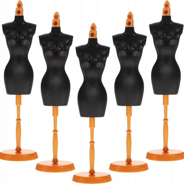 Set Manichini Plastici Neri per Bambole - Supporto Alta Qualità Sicuro per Bambini