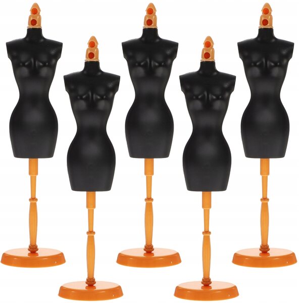 Set Manichini Plastici Neri per Bambole - Supporto Alta Qualità Sicuro per Bambini
