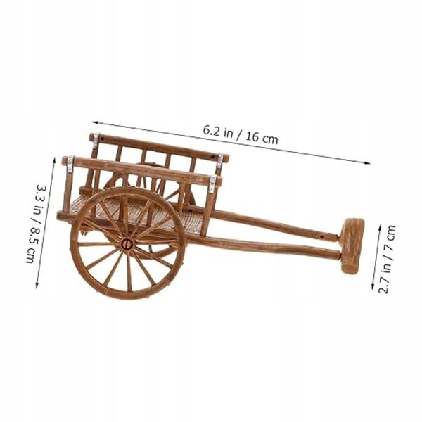 Miniature carriole in plastica per case delle bambole set da 2 pezzi per bambini 6+