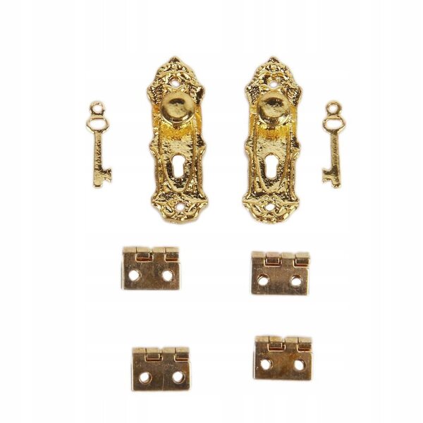 Set da 12 mini cerniere in metallo per mobili 1:12 per case delle bambole