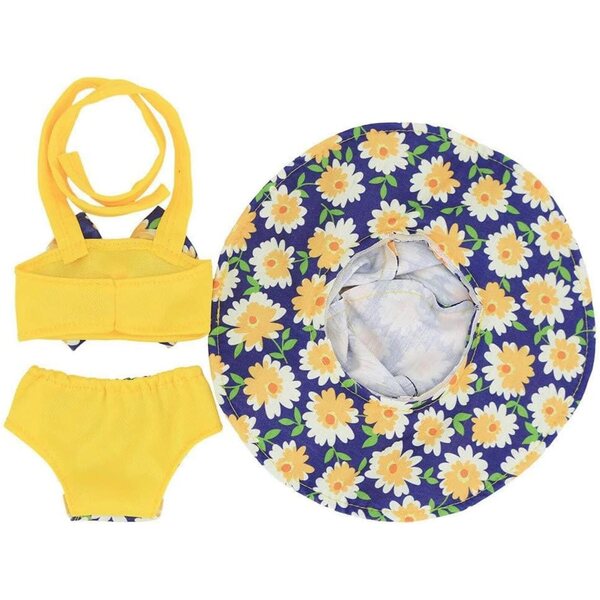 Badeanzug und Sonnenhut für 46 cm Puppen Uteruik Modeaccessoires