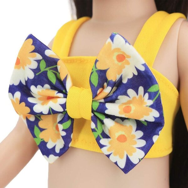 Badeanzug und Sonnenhut für 46 cm Puppen Uteruik Modeaccessoires