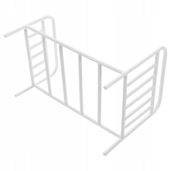 Mini letto in ferro bianco per casa delle bambole, design realistico e decorativo