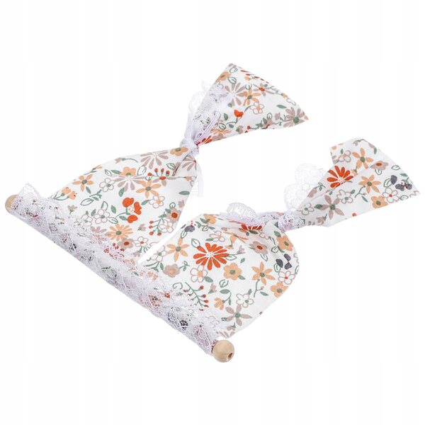 Mini Tenda Bianca per Casa delle Bambole - Decorazione Finestra in Tessuto