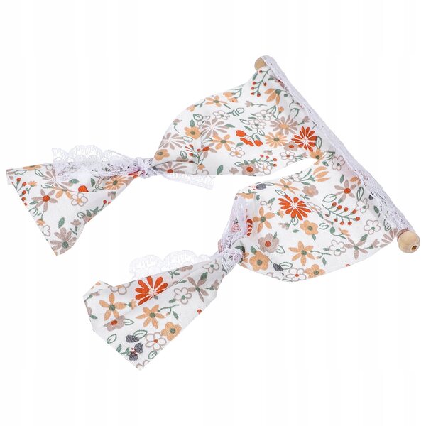 Mini Tenda Bianca per Casa delle Bambole - Decorazione Finestra in Tessuto