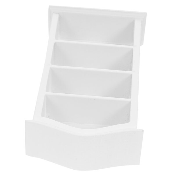 Miniatura in legno bianco: scaffale per libri per casa delle bambole 1/12