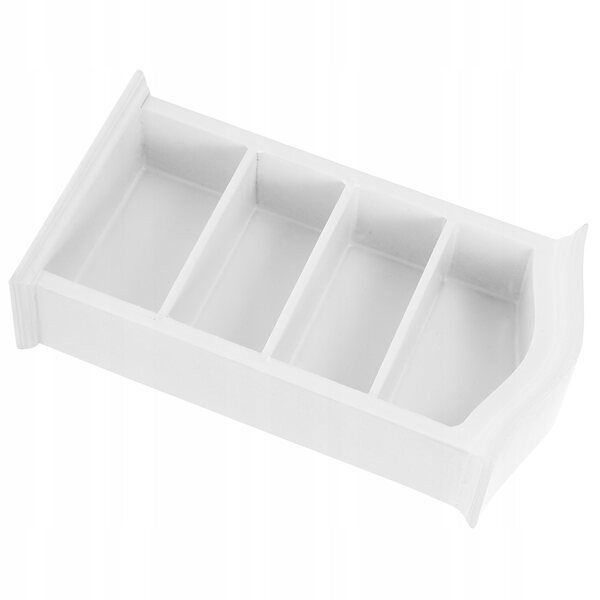 Miniatura in legno bianco: scaffale per libri per casa delle bambole 1/12