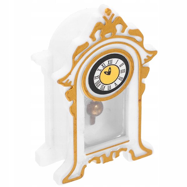 Mini Orologio a Pendolo in Resina per Decorazioni Miniature Eleganti e Vintage