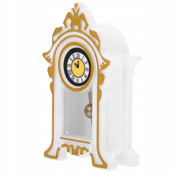 Mini Orologio a Pendolo in Resina per Decorazioni Miniature Eleganti e Vintage