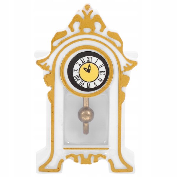 Mini Orologio a Pendolo in Resina per Decorazioni Miniature Eleganti e Vintage